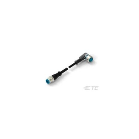 Te Connectivity M12 angld sckt to M12 strght plg 2 LED 3-2273125-4